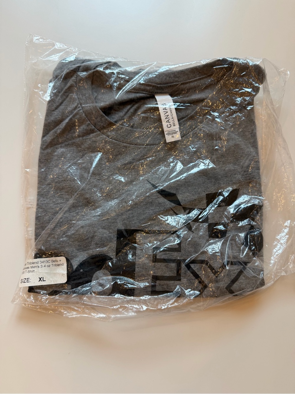 Bella Canvas Men's Gray FedEx Racing Crewneck T-Shirt